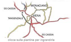 Driving Map  Italy Tuscany Chianti Siena