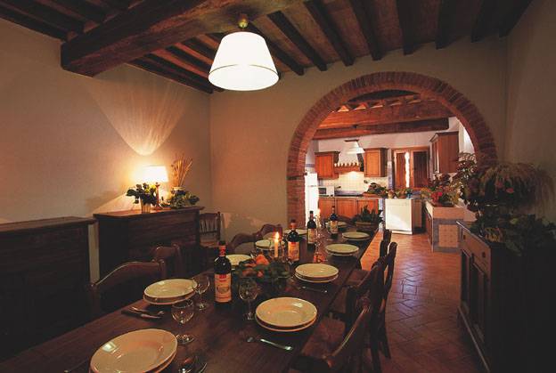 eating in a Tuscany Farmhouse in Chianti